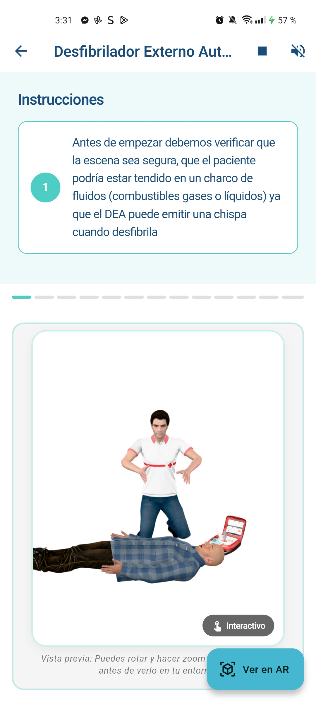 Captura de pantalla de la app